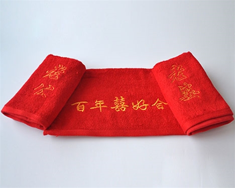 竹纖維喜慶毛巾